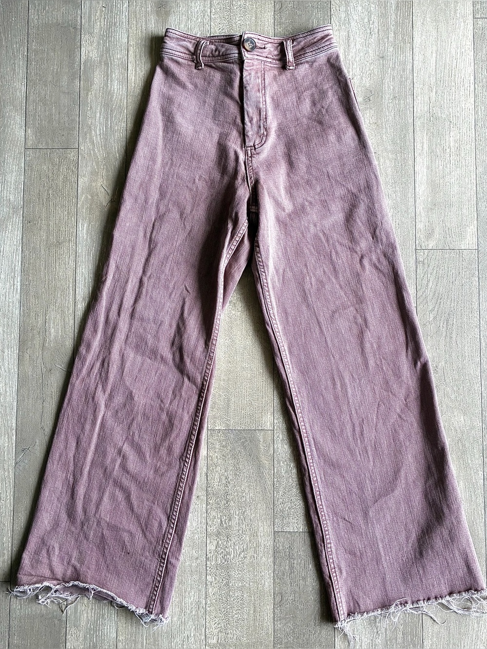 Ghanda burnt pink high rise wide leg pants 
/ (Zara Marine Jeans) Size: 6